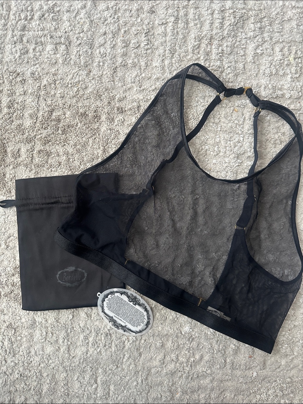Bordelle Black 10 Year Crop Top/Nala Bra LL NWT NIB - Picture 6 of 10
